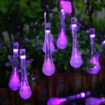 KINGCOO Outdoor Solar String Light, 20ft 30LEDs Waterproof Fairy Waterdrop Lights Decorative Ambiance Lighting for Garden, Outdoor, Patio, Lawn and